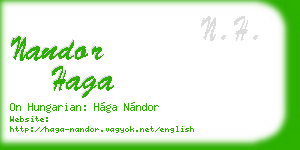 nandor haga business card